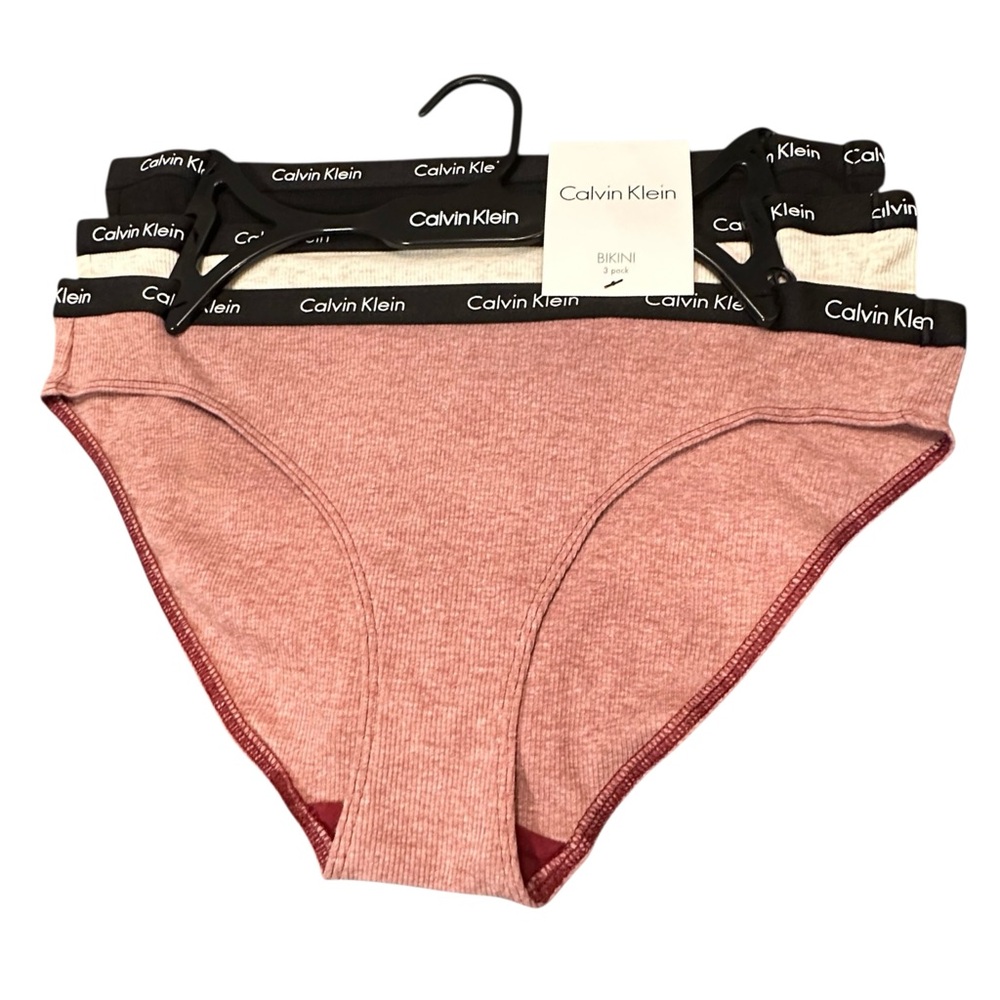 NWT New With Tags Calvin Klein 3-Pack Cotton Bikini Underwear Panties